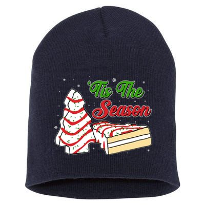 Funny Christmas Tis The Season Tree Cakes Short Acrylic Beanie