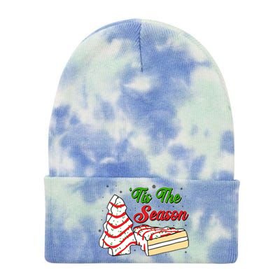 Funny Christmas Tis The Season Tree Cakes Tie Dye 12in Knit Beanie