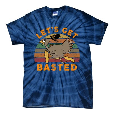 Funny Cute Time To Get Basted Beer Let's Get Adult Turkey Tie-Dye T-Shirt