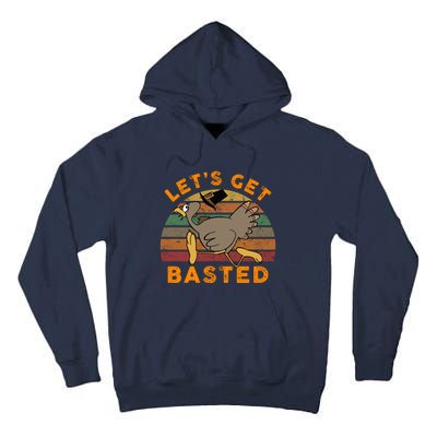 Funny Cute Time To Get Basted Beer Let's Get Adult Turkey Tall Hoodie