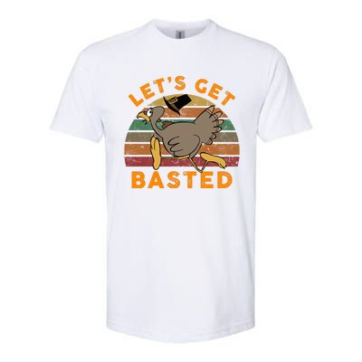 Funny Cute Time To Get Basted Beer Let's Get Adult Turkey Softstyle CVC T-Shirt