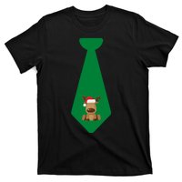 Funny Christmas Tie With Baby Reindeer For Family Dinner Merry Christmas Tie T-Shirt