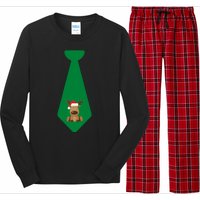 Funny Christmas Tie With Baby Reindeer For Family Dinner Merry Christmas Tie Long Sleeve Pajama Set