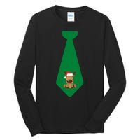 Funny Christmas Tie With Baby Reindeer For Family Dinner Merry Christmas Tie Tall Long Sleeve T-Shirt