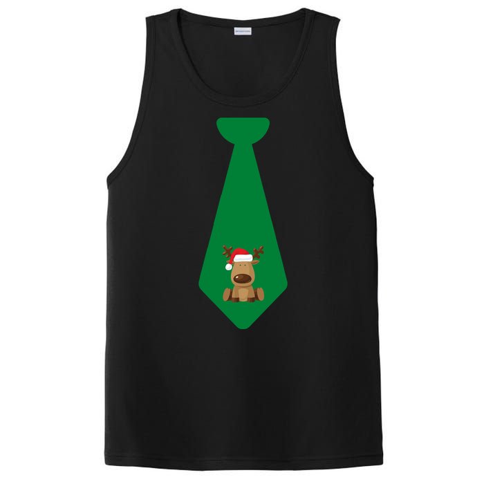 Funny Christmas Tie With Baby Reindeer For Family Dinner Merry Christmas Tie PosiCharge Competitor Tank