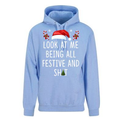 Funny Christmas Tree Look At Me Being All Festive And Shit Unisex Surf Hoodie