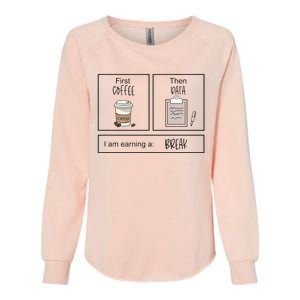 First Coffee Then IEP Teacher SPED Teacher Coffee Lover Gift Womens California Wash Sweatshirt