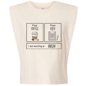 First Coffee Then IEP Teacher SPED Teacher Coffee Lover Gift Garment-Dyed Women's Muscle Tee