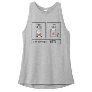 First Coffee Then IEP Teacher SPED Teacher Coffee Lover Gift Ladies PosiCharge Tri-Blend Wicking Tank