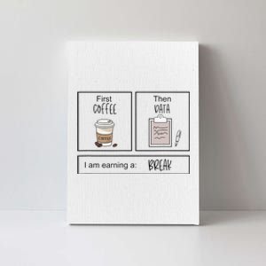 First Coffee Then IEP Teacher SPED Teacher Coffee Lover Gift Canvas