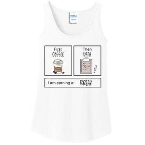 First Coffee Then IEP Teacher SPED Teacher Coffee Lover Gift Ladies Essential Tank