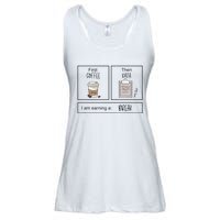 First Coffee Then IEP Teacher SPED Teacher Coffee Lover Gift Ladies Essential Flowy Tank