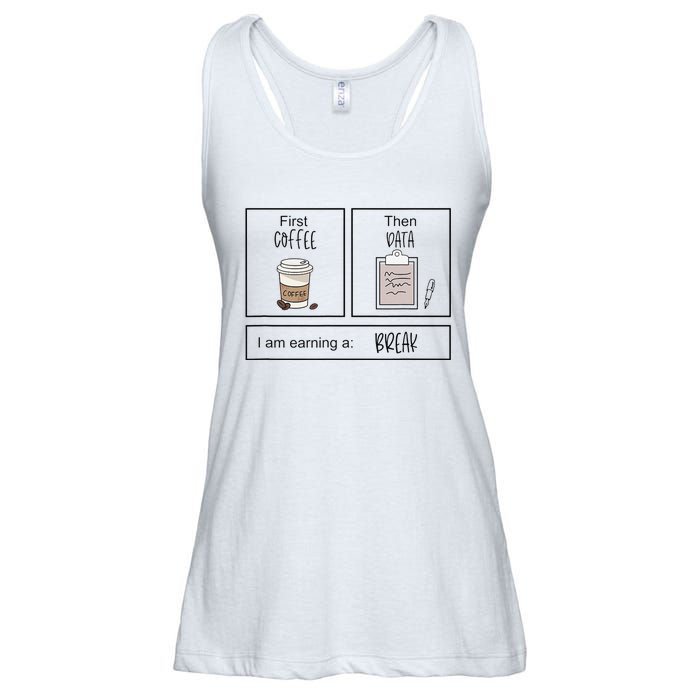 First Coffee Then IEP Teacher SPED Teacher Coffee Lover Gift Ladies Essential Flowy Tank