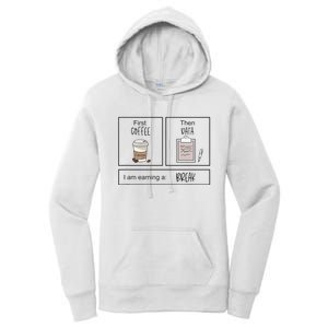 First Coffee Then IEP Teacher SPED Teacher Coffee Lover Gift Women's Pullover Hoodie