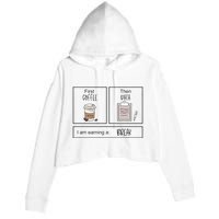 First Coffee Then IEP Teacher SPED Teacher Coffee Lover Gift Crop Fleece Hoodie