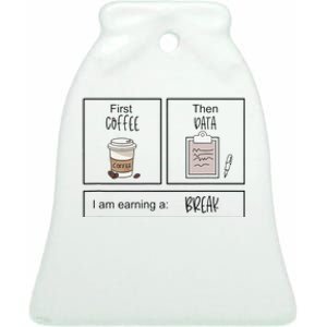 First Coffee Then IEP Teacher SPED Teacher Coffee Lover Gift Ceramic Bell Ornament