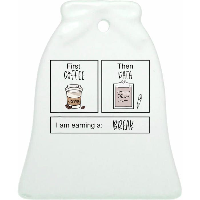 First Coffee Then IEP Teacher SPED Teacher Coffee Lover Gift Ceramic Bell Ornament