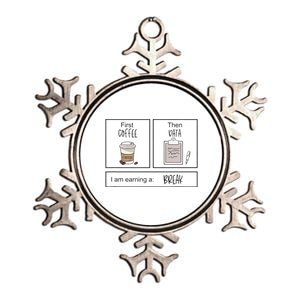 First Coffee Then IEP Teacher SPED Teacher Coffee Lover Gift Metallic Star Ornament