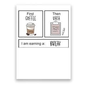 First Coffee Then IEP Teacher SPED Teacher Coffee Lover Gift Poster