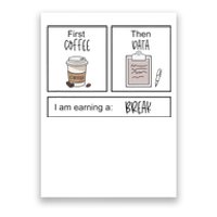 First Coffee Then IEP Teacher SPED Teacher Coffee Lover Gift Poster