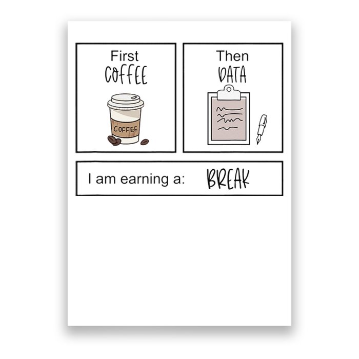 First Coffee Then IEP Teacher SPED Teacher Coffee Lover Gift Poster