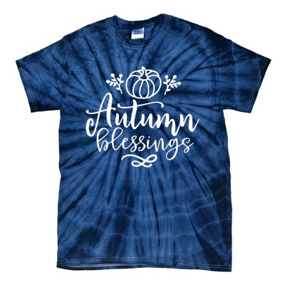 Funny Cute Thanksgiving Pumpkin Autumn Blessings Tie-Dye T-Shirt