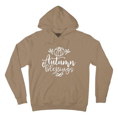 Funny Cute Thanksgiving Pumpkin Autumn Blessings Hoodie