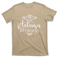 Funny Cute Thanksgiving Pumpkin Autumn Blessings T-Shirt