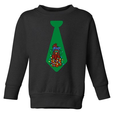 Funny Christmas Tie With Chicken And Christmas Tree Lights Funny Chickens Tie Toddler Sweatshirt