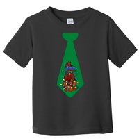 Funny Christmas Tie With Chicken And Christmas Tree Lights Funny Chickens Tie Toddler T-Shirt