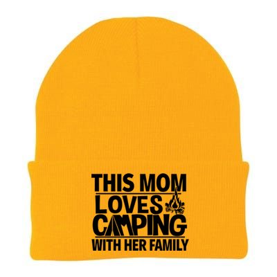 Family Camping Trip Gift Great Gift This Mom Loves Camping Knit Cap Winter Beanie