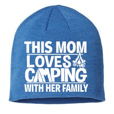 Family Camping Trip Gift Great Gift This Mom Loves Camping Sustainable Beanie