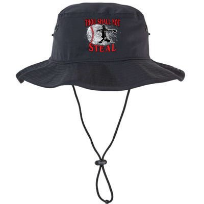 Funny Catchers Thou Shall Not Steal Baseball Cute Gift Bucket Hat