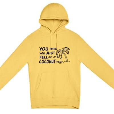 Funny Coconut Tree Kamala Harris Political Humor Premium Pullover Hoodie