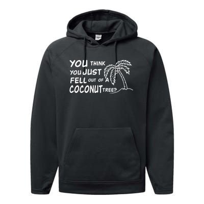 Funny Coconut Tree Kamala Harris Political Humor Performance Fleece Hoodie