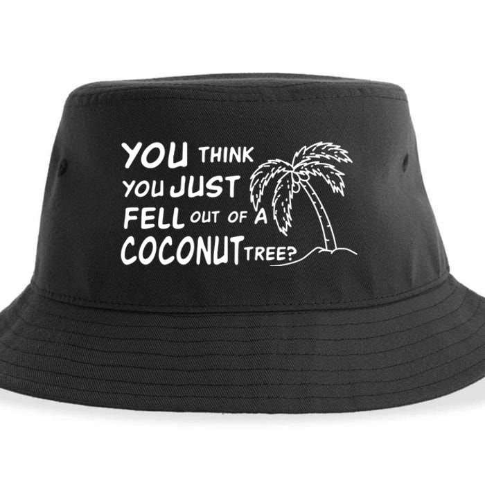 Funny Coconut Tree Kamala Harris Political Humor Sustainable Bucket Hat