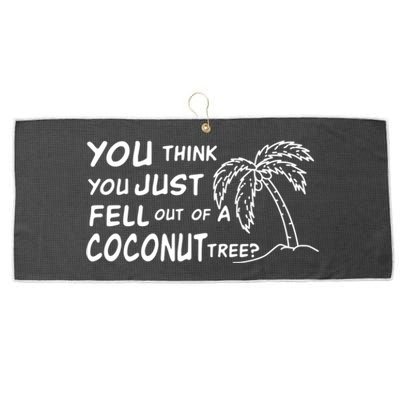 Funny Coconut Tree Kamala Harris Political Humor Large Microfiber Waffle Golf Towel