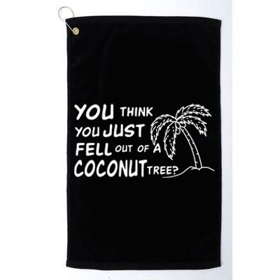 Funny Coconut Tree Kamala Harris Political Humor Platinum Collection Golf Towel