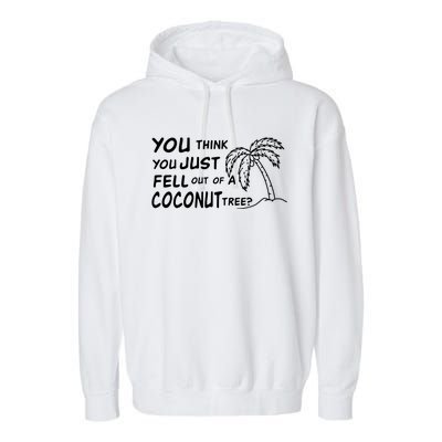 Funny Coconut Tree Kamala Harris Political Humor Garment-Dyed Fleece Hoodie