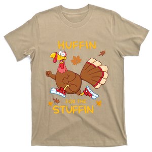 Funny Cute Thanksgiving Run Squad Huffin For The Stuffin Turkey Trot T-Shirt