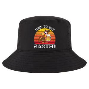 Funny Cute Time To Get Basted Retro Turkey Beer Thanksgiving Meaningful Gift Cool Comfort Performance Bucket Hat