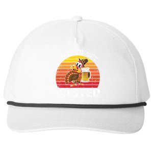 Funny Cute Time To Get Basted Retro Turkey Beer Thanksgiving Meaningful Gift Snapback Five-Panel Rope Hat