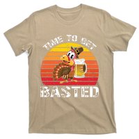 Funny Cute Time To Get Basted Retro Turkey Beer Thanksgiving Meaningful Gift T-Shirt