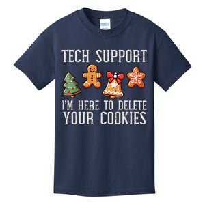 Funny Christmas Tech Support Here To Delete Cookies Kids T-Shirt