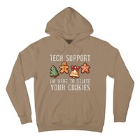 Funny Christmas Tech Support Here To Delete Cookies Hoodie