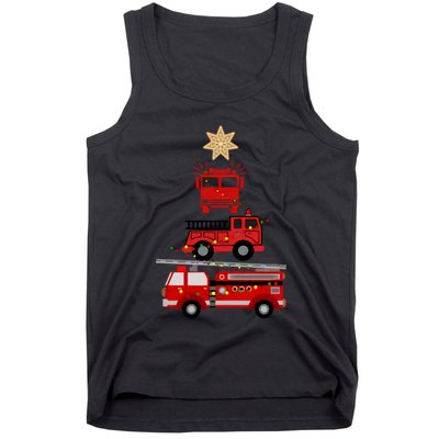 Firetruck Christmas Tree Tank Top