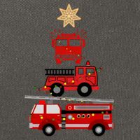Firetruck Christmas Tree Cotton Canvas Backpack
