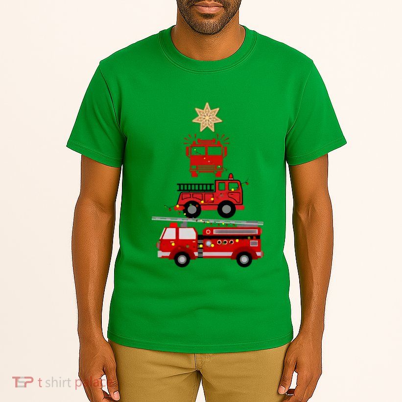 Firetruck Christmas Tree Tall T-Shirt