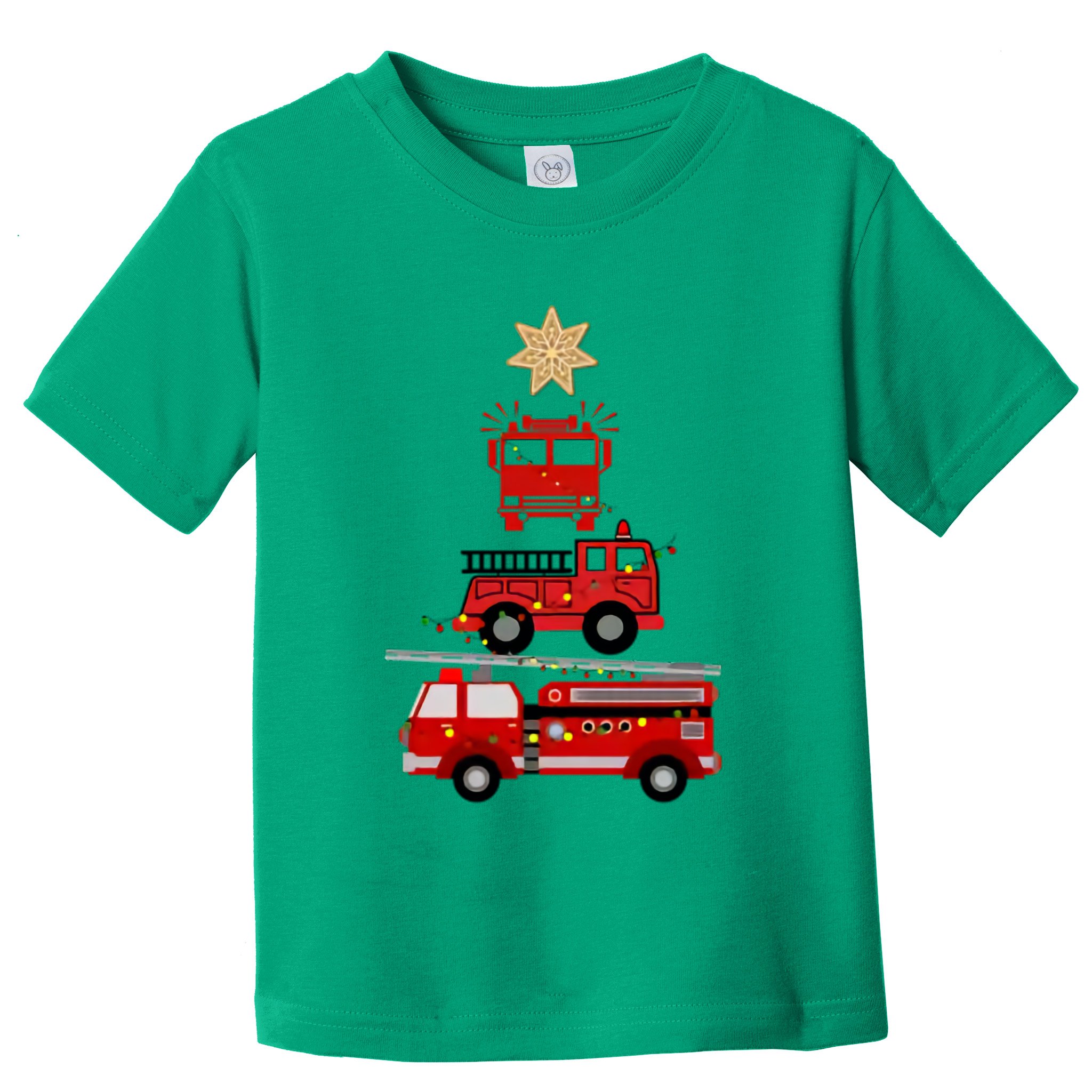 Firetruck Christmas Tree Toddler T-Shirt