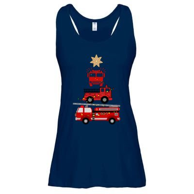 Firetruck Christmas Tree Ladies Essential Flowy Tank